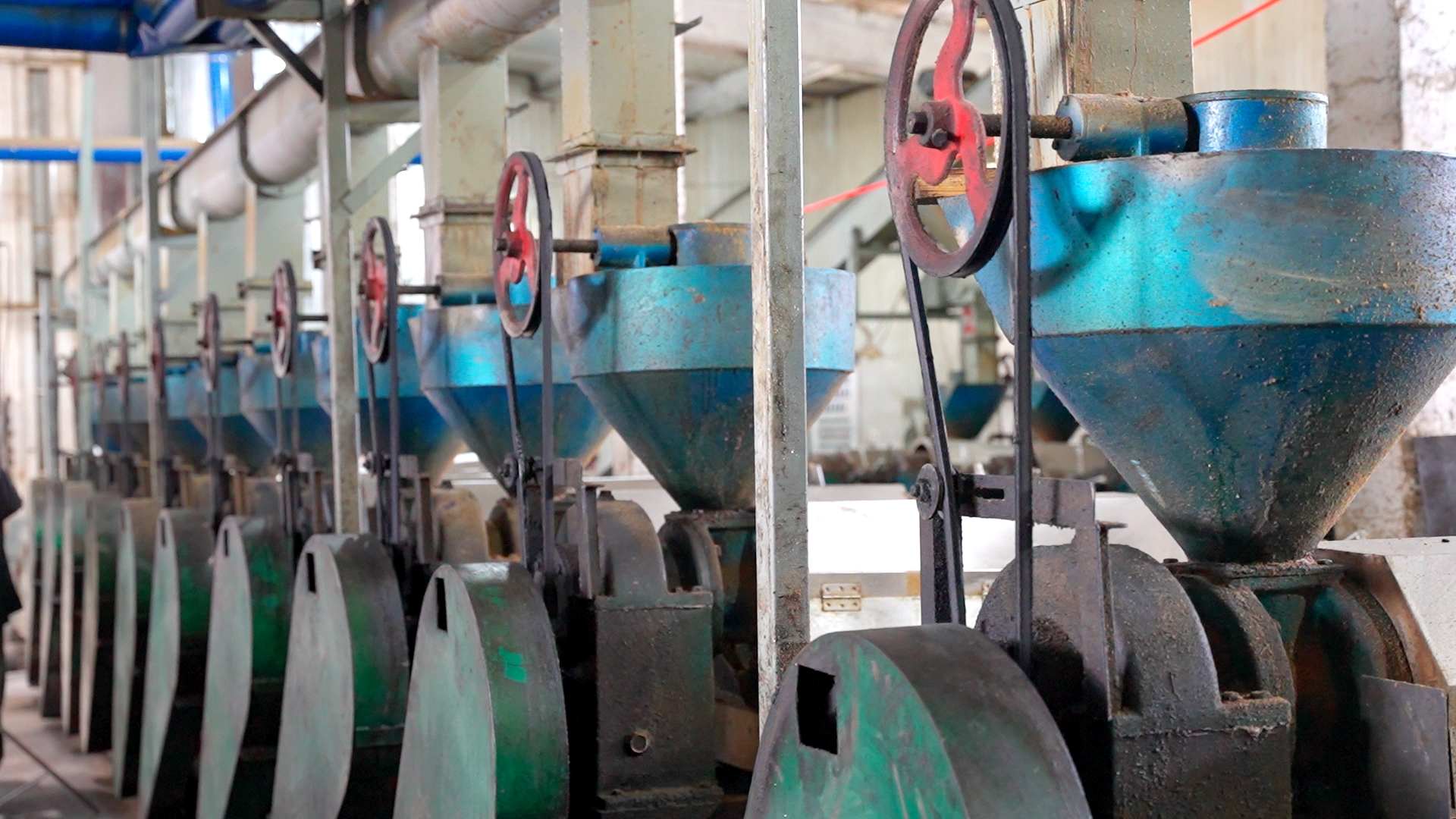 Processing equipment in operation